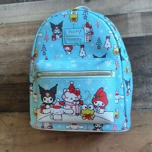 Loungefly Sanrio Hello Kitty And Friends Christmas Time Mini Backpack Sky blue